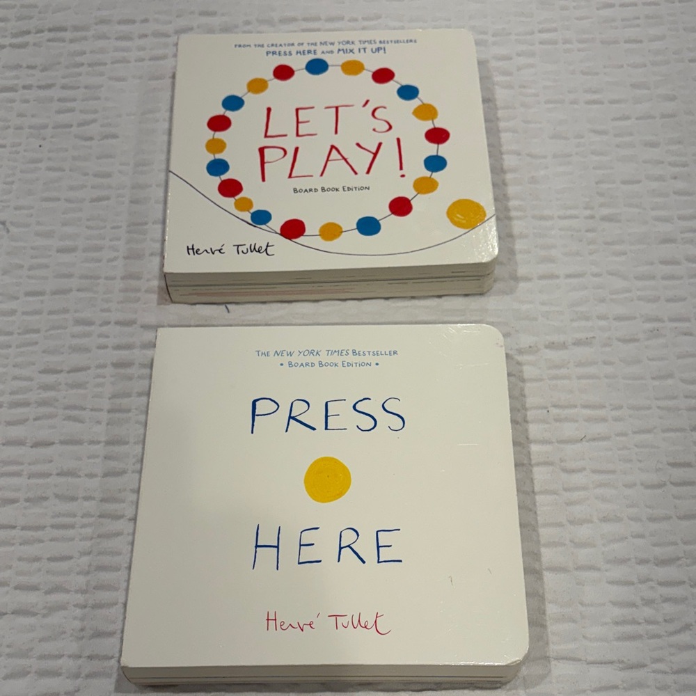 Herve Tullet- Let's Play! & Press Here Board Book Set